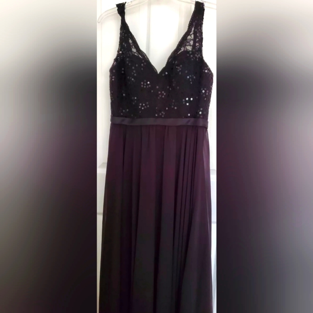 MORI LEE BRIDESMAID Beaded Lace with Chiffon Bridesmaid Dress Madeline Gardner 8